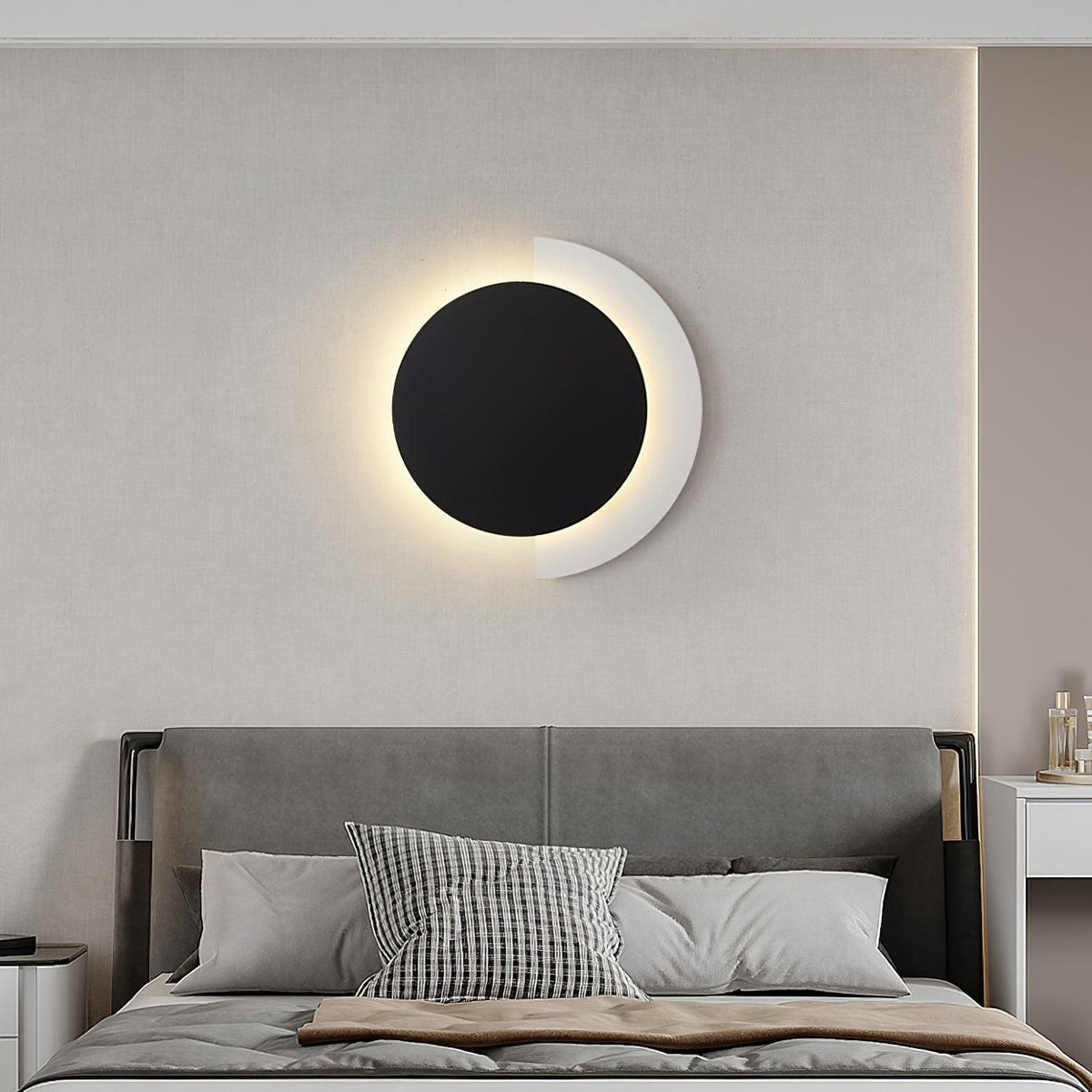 Rounded Abstract Art Sconce