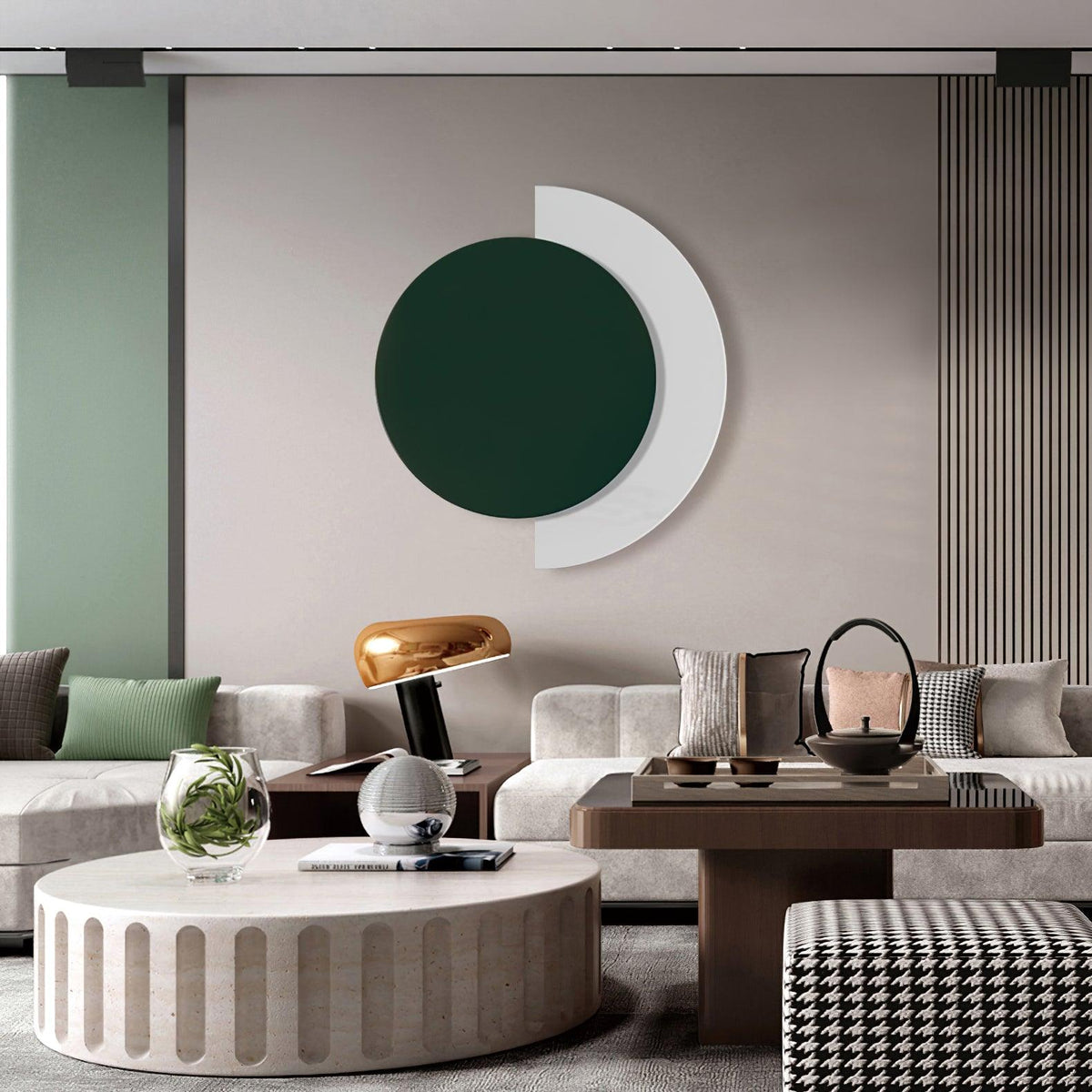 Rounded Abstract Art Sconce