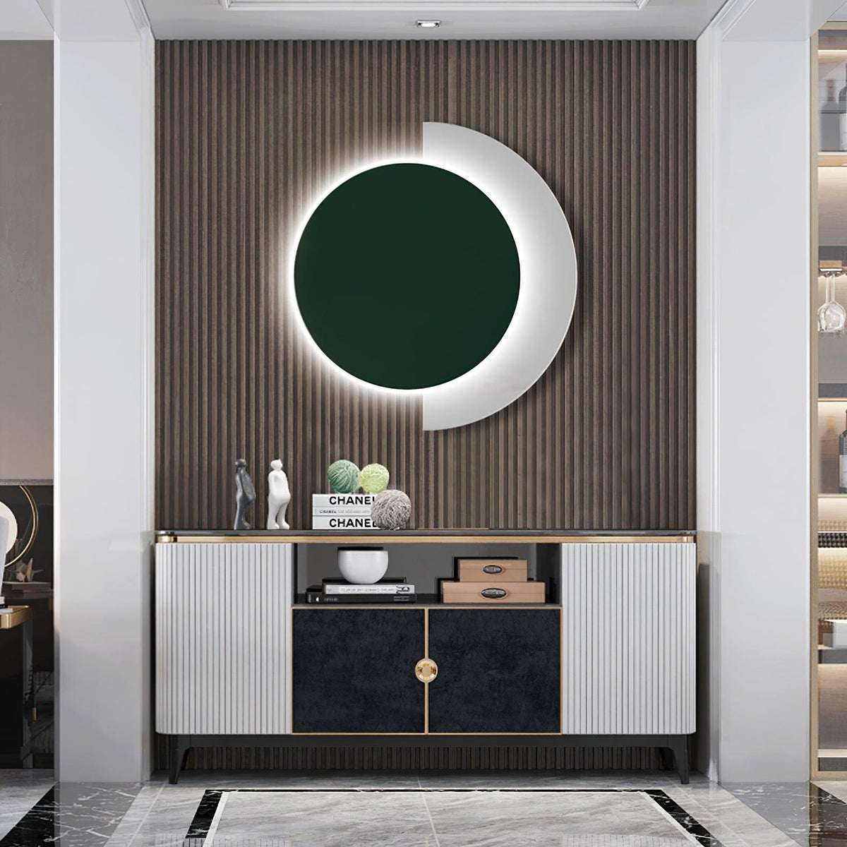 Rounded Abstract Art Sconce