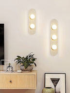 Rounded Travertine Wall Sconce