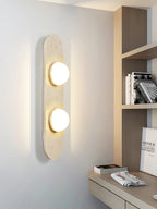Rounded Travertine Wall Sconce