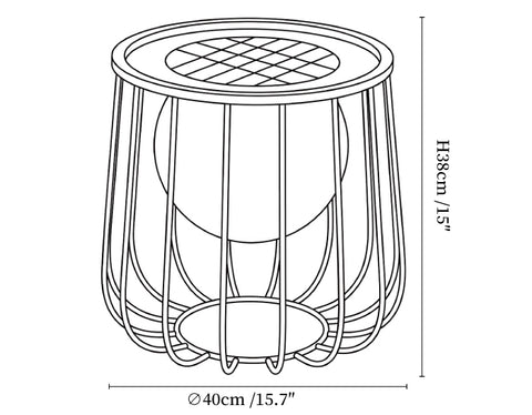 Rowan Cage Solar Lantern Outdoor Lamp