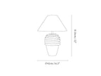 Ruffle Ceramic Table Lamp