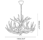 Rustic Antler Lodge Chandelier
