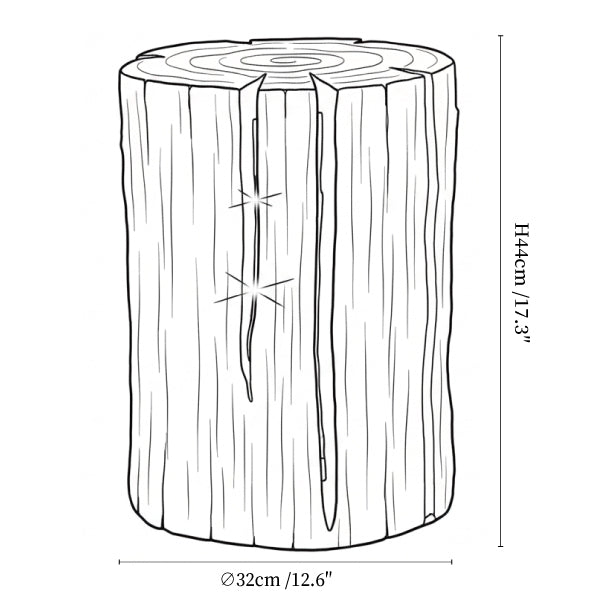 Rustic Log Outdoor LED Light