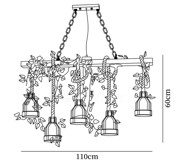 Rustic Wooden Chandelier