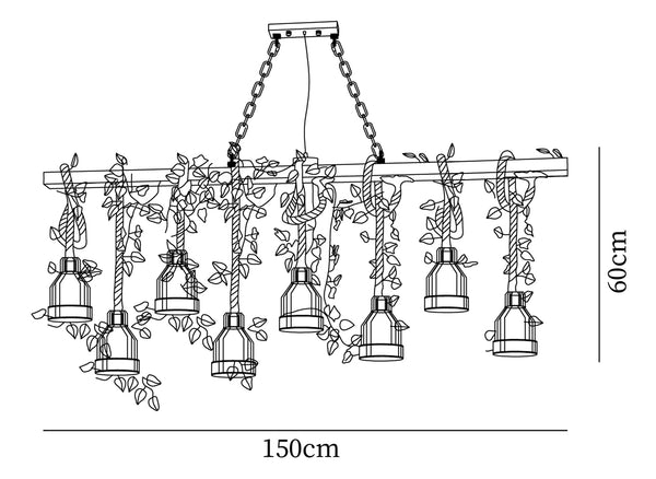 Rustic Wooden Chandelier