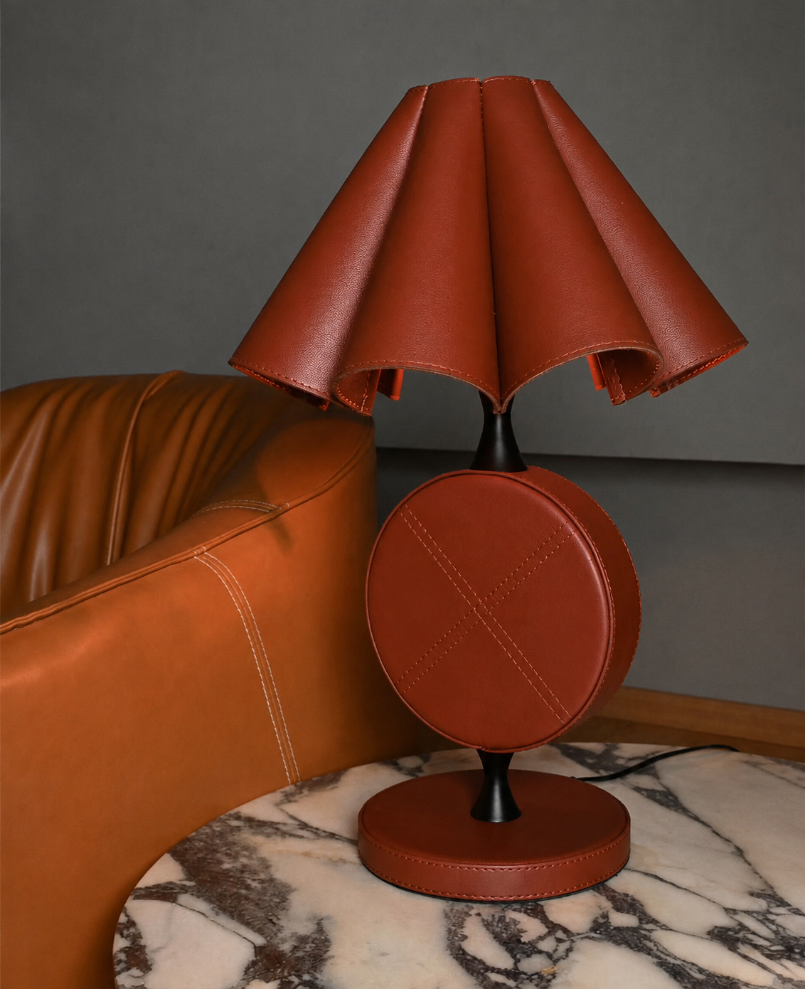 Saddle Stitch Table Lamp