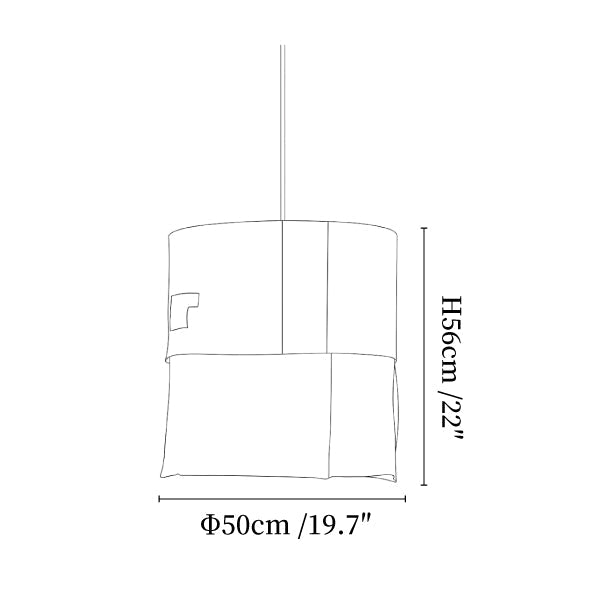 Saffron Tapered Fabric Pendant Lamp