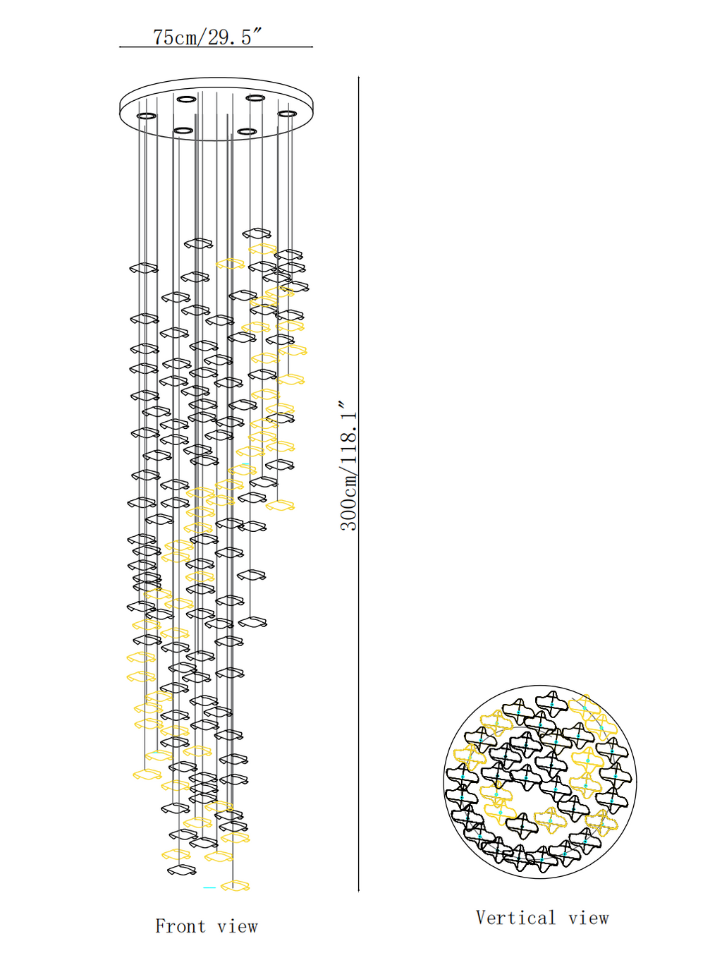 Tidal Stair Chandelier
