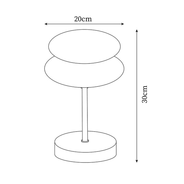Saturn Glide Glass Table Lamp