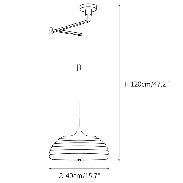 Saturno Chrome Pendant Lamp