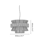 Savanna Tiered Raffia Pendant Lamp