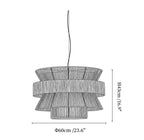 Savanna Tiered Raffia Pendant Lamp
