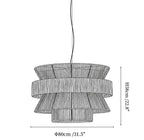 Savanna Tiered Raffia Pendant Lamp