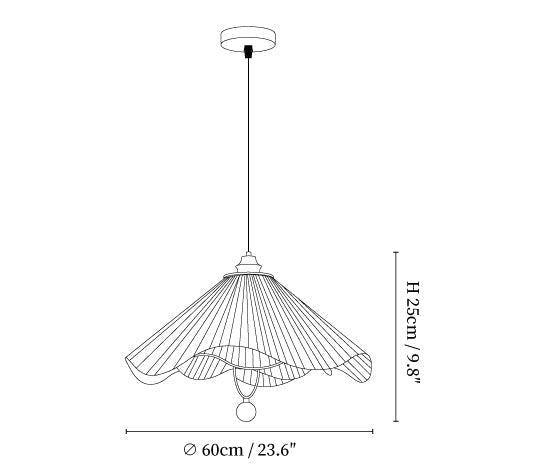 Scallop Edge Pendant Light