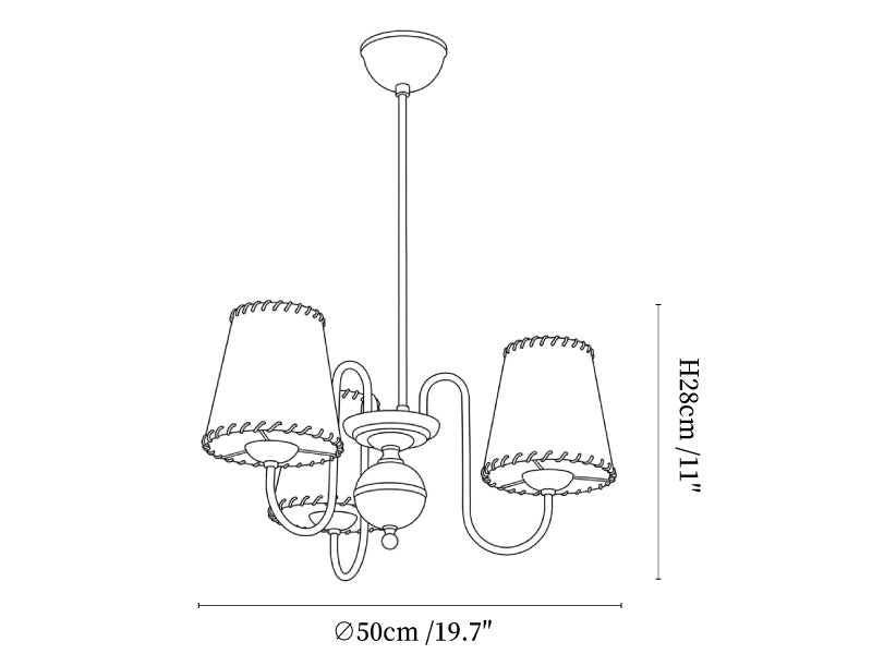 Scalloped Shade Chandelier