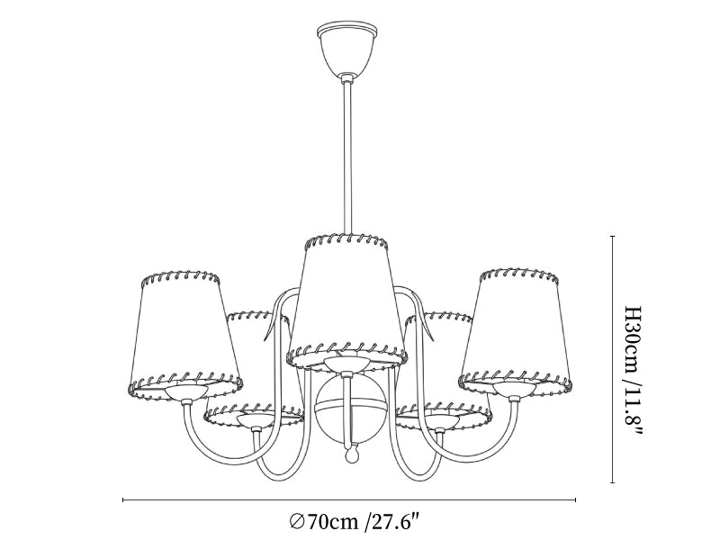 Scalloped Shade Chandelier