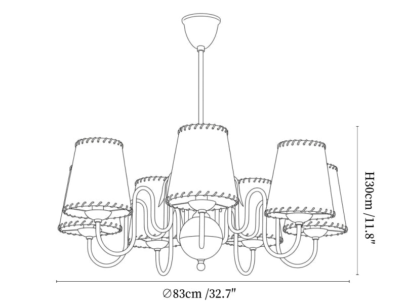 Scalloped Shade Chandelier