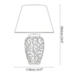 Scarlet Vine Ceramic Table Lamp
