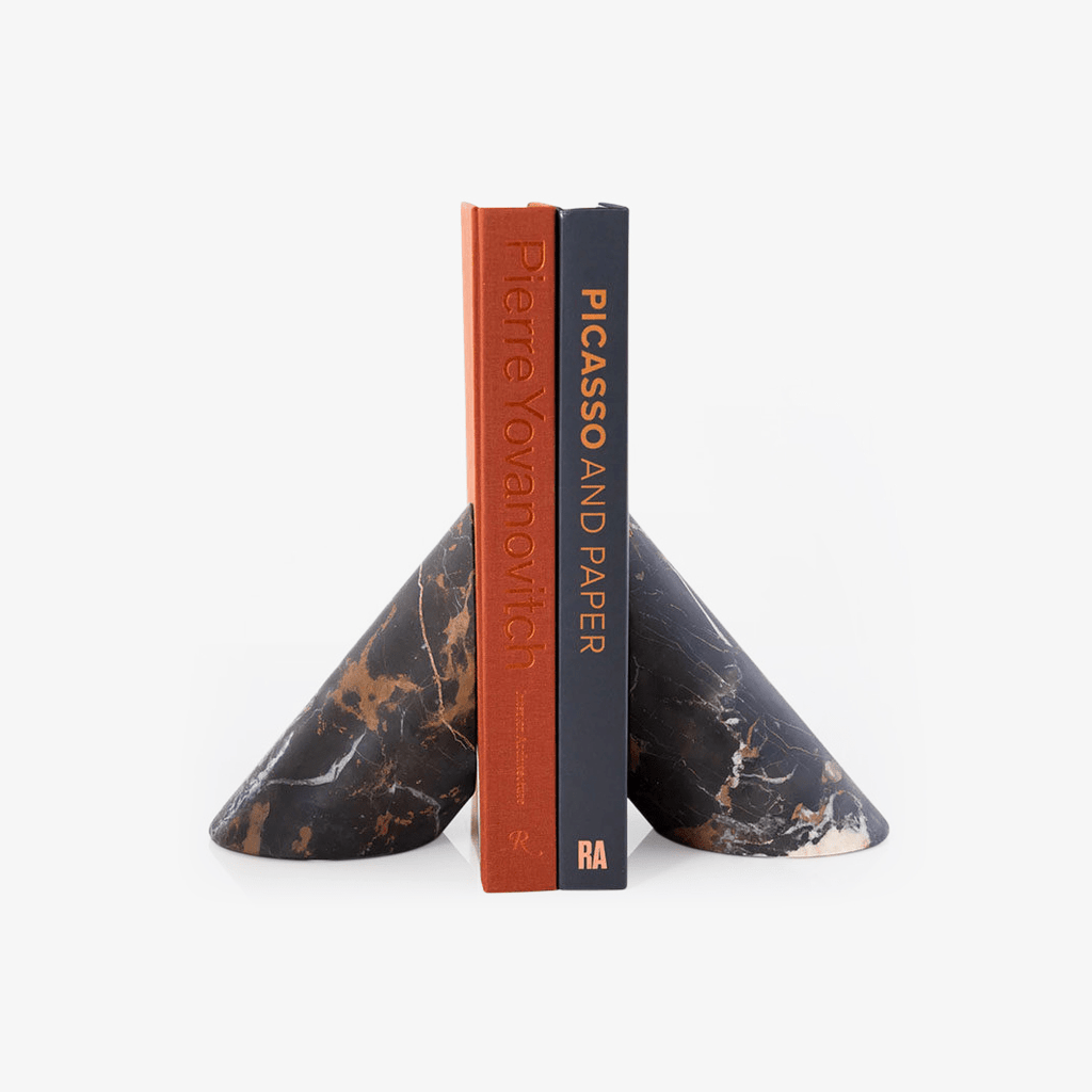 Sculpted Marble Bookends