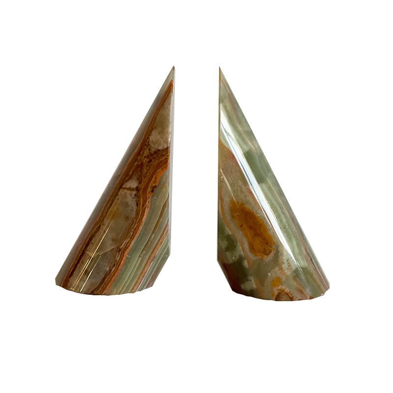 Sculpted Marble Bookends