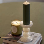 Sculpted Jade Candle Holder