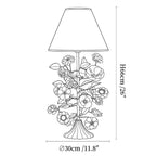 Sculpted Metal Floral Table Lamp