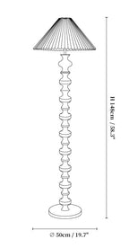 Sculpted Rhythm Wood Floor Lamp
