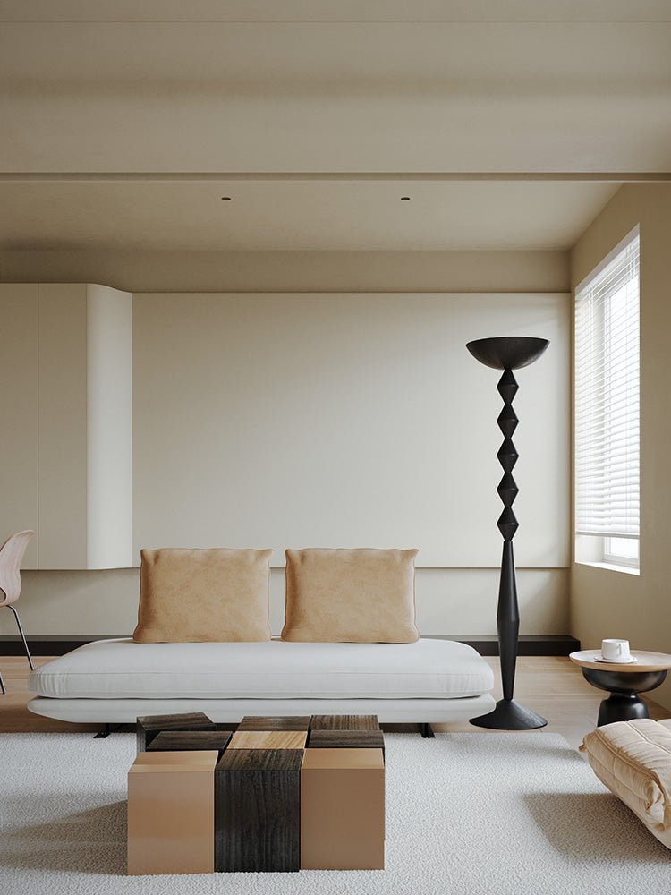 Sculptural Geometric Stack Floor Lamp