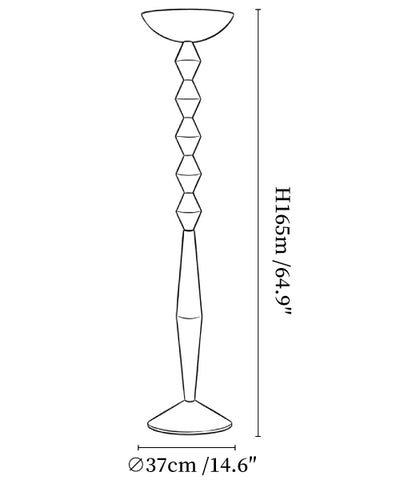 Sculptural Geometric Stack Floor Lamp