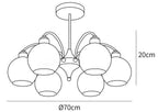 Sculptural Glass Chandelier