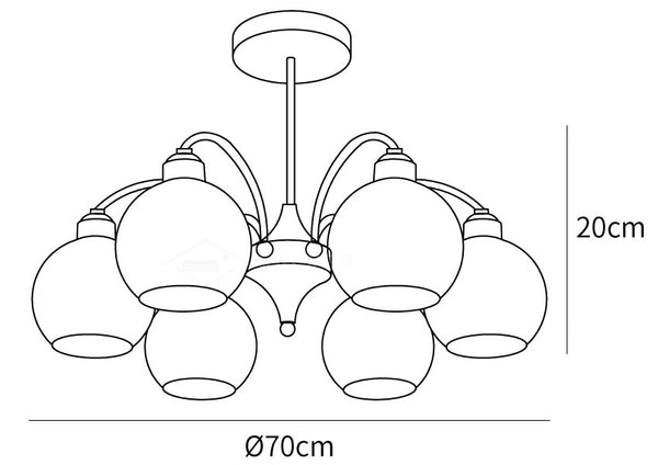 Sculptural Glass Chandelier