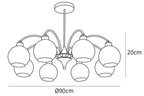 Sculptural Glass Chandelier