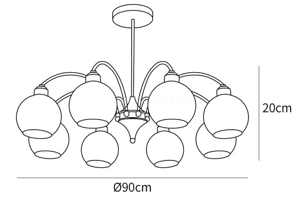 Sculptural Glass Chandelier
