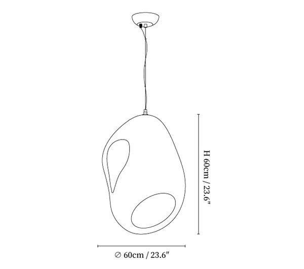 Sculptural Japandi Pendant Lamp