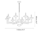 Sculptural Plaster Candelabra Chandelier