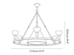 Sculptural Plaster Chalice Chandelier