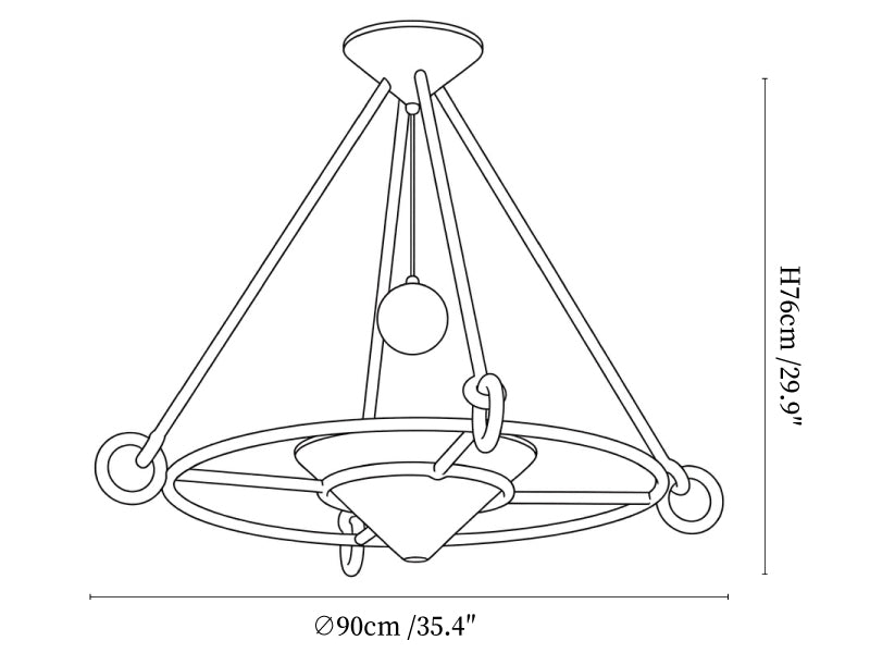 Sculptural Plaster Chandelier
