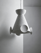Sculptural Plaster Cone Pendant Lamp