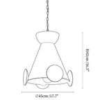 Sculptural Plaster Cone Pendant Lamp