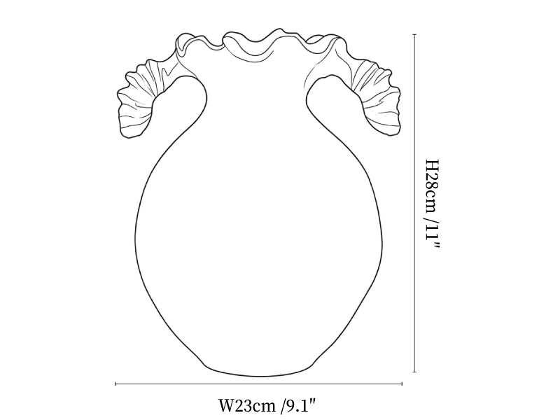 Sculptural Sand Texture Ivory Vase