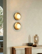 Selene Alabaster Moon Wall Sconce