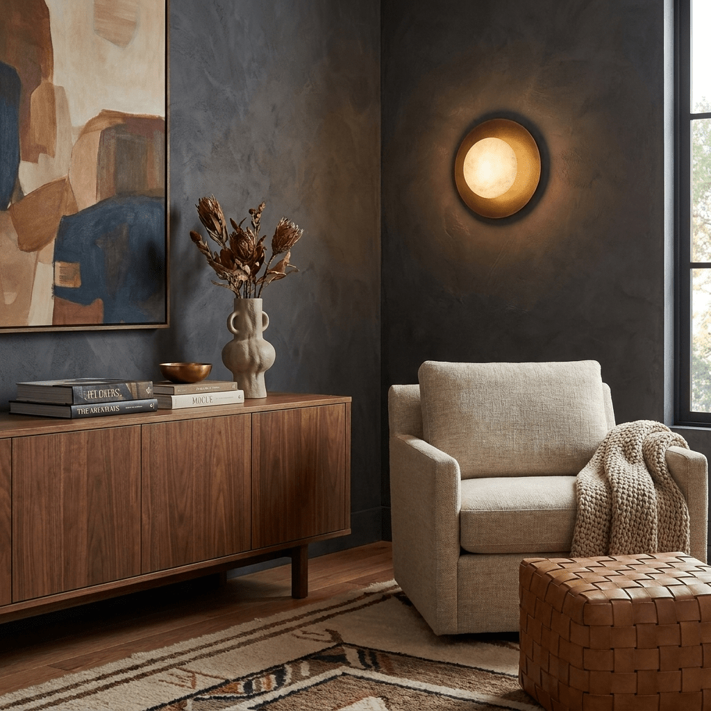 Selene Alabaster Moon Wall Sconce
