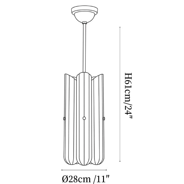 Seraphine Fluted Glass Pendant Light