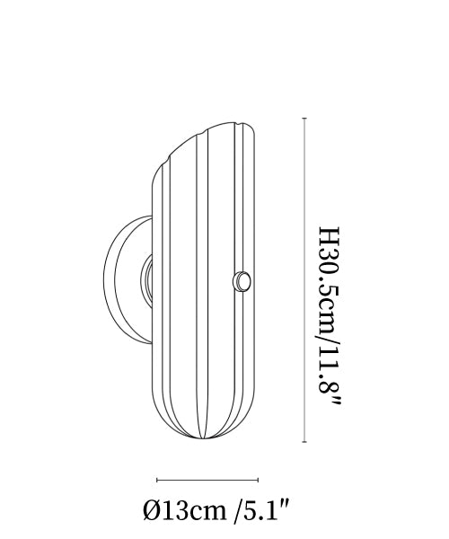 Seraphine Fluted Glass Wall Sconce