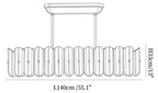 Seraphine Linear Fluted Glass Island Chandelier