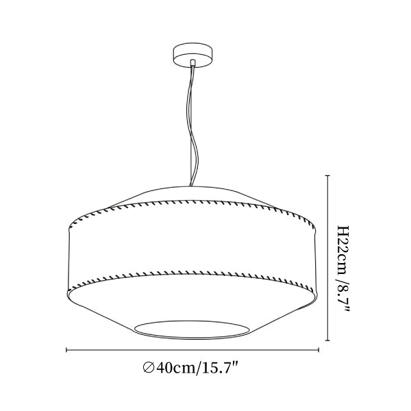 Serava Fabric Drum Pendant Light