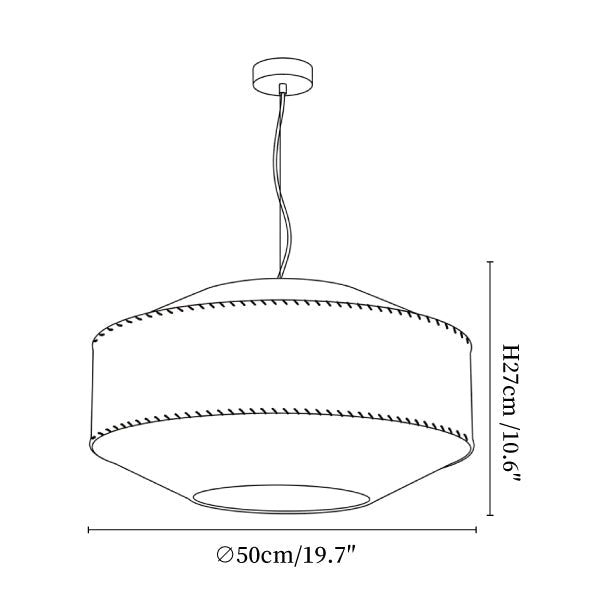 Serava Fabric Drum Pendant Light