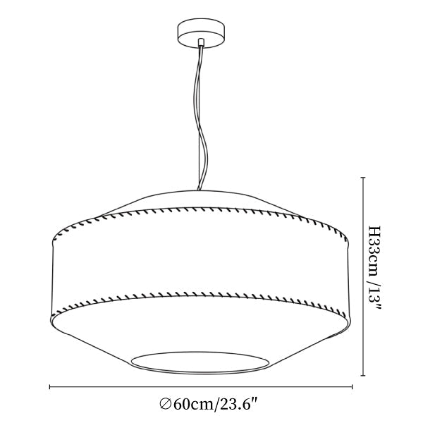 Serava Fabric Drum Pendant Light